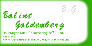 balint goldemberg business card